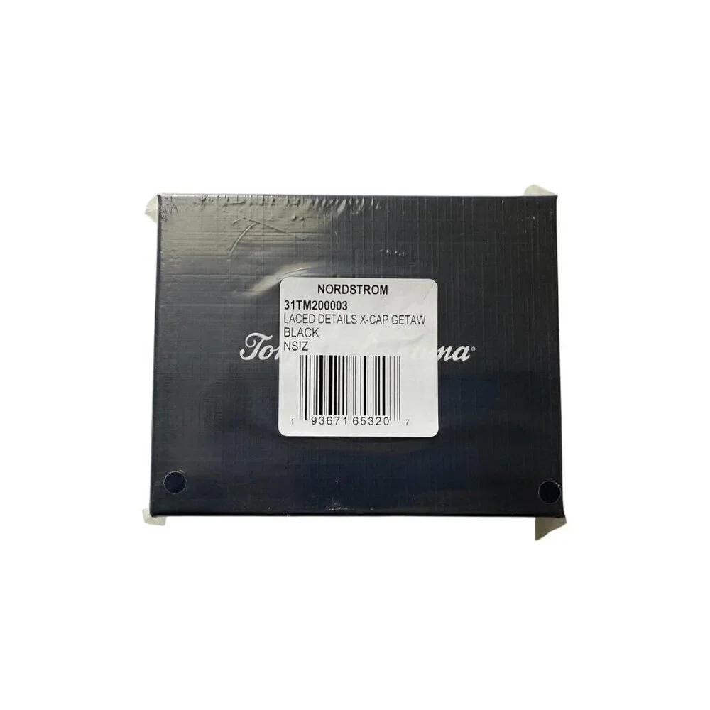 Tommy Bahama Mens Black Leather Laced Detail Card Slots Wallet Gift Boxed New